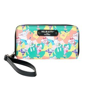 Hello Kitty & Friends Colorful Wristlet Wallet-Sanrio Kuromi, Melody & Pochaco
